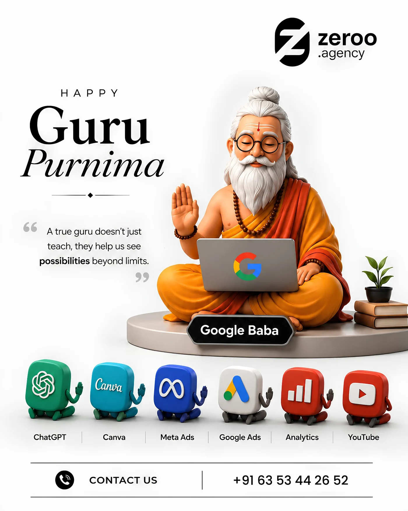 Guru Purnima Google Baba creative